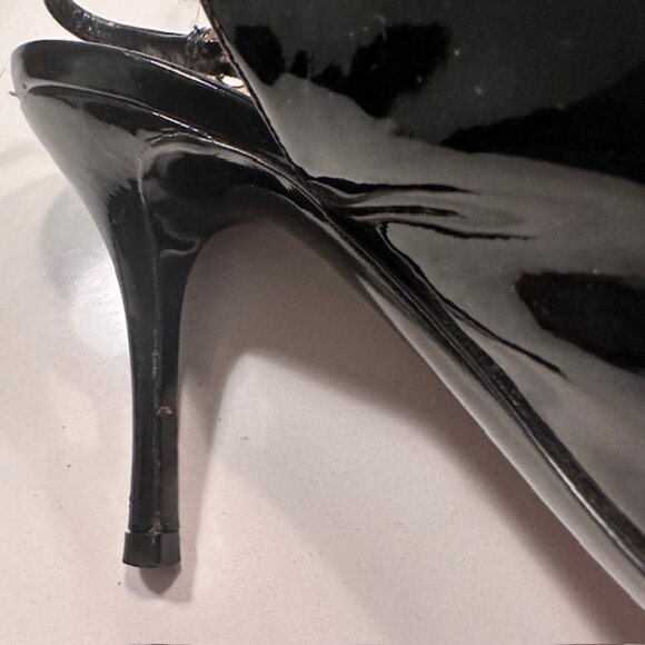 GUCCI Black Patent Slingback Shoes Size 38 (US 7) - Picture 5 of 7
